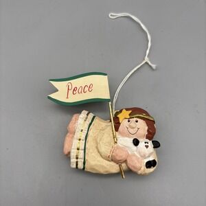Collectible Eddie Walker Angel Tree Ornament‎ Peace Flag